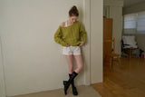 Cinnamon cable knit_olive