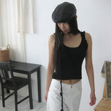garden vintage summer top - black