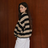 Big Striped T-Shirt_Beige