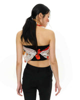 JOMO Motif Square Scarf _ Orange