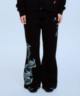 STARDUST FLARE SWEAT PANTS (BLACK)