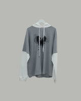 フライフード長袖Tシャツ (グレー)