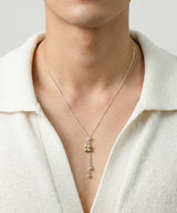 Ribbon clover necklace G (925 silver)