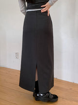 [SHOPPERMADE] クラシックムードローライズマキシスカート (2color)