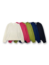 LMN Life Semi Oversized Fit Twisted Round Knitwear (5 colors)