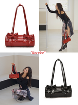 Red Bow Round Shoulder Bag