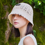 VA Plate Crochet Bucket Hat / Ivory