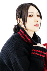 Mwoong Italy Wool Cashmere Knit Zip-up(BLACK)
