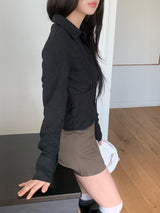 ポイズンラインバックバックルロングスリーブシャツ