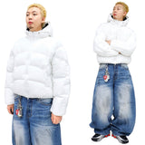 Oversized Welon-Slit Hooded Puffer Jacket