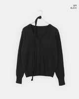 Noda Side-Button V-Neck Knit Button Cardigan