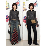 Printed deadwood print fur-collared cardigan