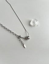ddo vertical bold donut coin two way long layered necklace
