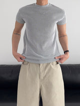 PD Ribbed Muscle Fit Short Sleeve T-Shirt (3C)