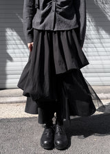 メッシュレイヤードロングスカート