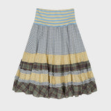 Mix Pattern Midi Skirt
