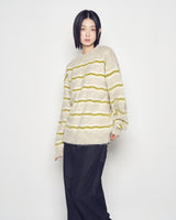 25FW WAVE STRIPE MOHAIR KNIT IVORY