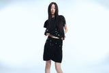 Eyelet 2 - Way Wrap Skirt - Black