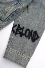 BBD Graffiti Metal Logo Denim Jacket (Rusty Blue)