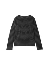 チケッティングストライプボーダーTシャツ（ブラック）