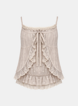Lace Layered Ribbon Blouse