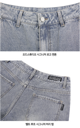 Parachute Washing Wide Denim Pants