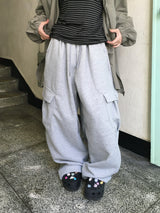 Pocky Button Cargo Sweatpants (3c)