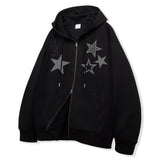 ドットスター2wayジップアップフーディー - 2COLOR