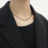 Men's ブラックビーズネックレス_CLEF PMS ネックレス
