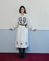 HEART PRINT VOLUME SHIRT [WHITE]