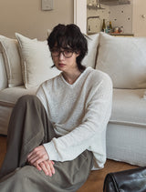 タイムサマーVネックニット