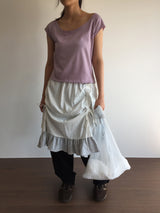 Le Shirring Curtain Midi Skirt (2color)