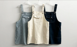 Monthly pocket suspender dress