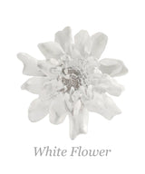 translucent white flower ring
