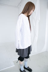 milky dot linen button top(4colors)