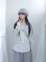 シフォンフリルラインドレス