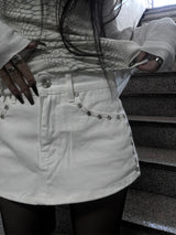 rivet unique skirt pants (2color)