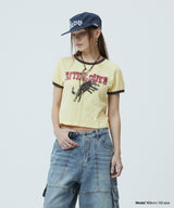 BITE LOVER CROP RINGER TEE