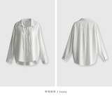 Voile Silky Drape String Blouse / 5 colors