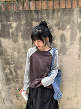 26FW★ [BAONHAUS] ガニン カラーマッチング ラグラン ロングスリーブ Tシャツ