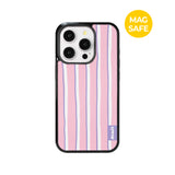 【MADE】スリーピー ストライプ ピンクドリーム iPhoneケース [Glossy Glass/Magsafe]