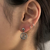 リザードリングピアス/lizard ring earring