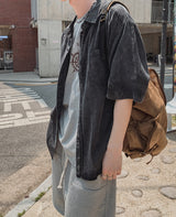 Flow Pigment Washing Short Sleeve Shirt