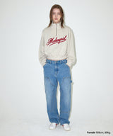 SCRIPT LOGO CROP HALF ZIP UP