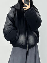 bomber washing hooded jumper