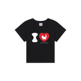 I LOVE CAT CROP T SHIRT