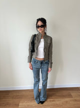 フローラ レース リブ キャミソール