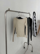 Ribbon One Shoulder Knitwear (4 colors)