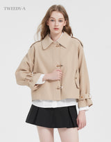 Nova Gold Burton Short Trench Jacket