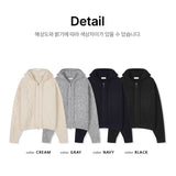 [F/W] ヘビーウールニットフードジップアップ(4color)